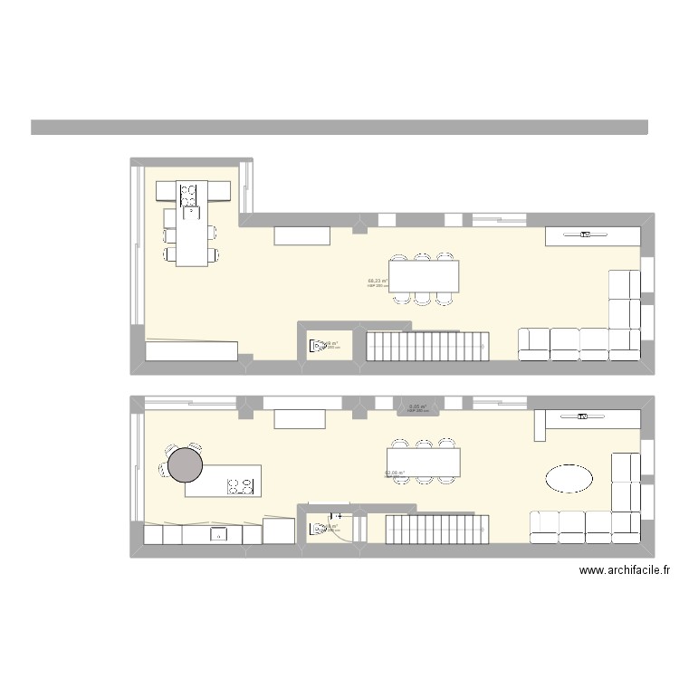 maison2. Plan de 5 pièces et 133 m2