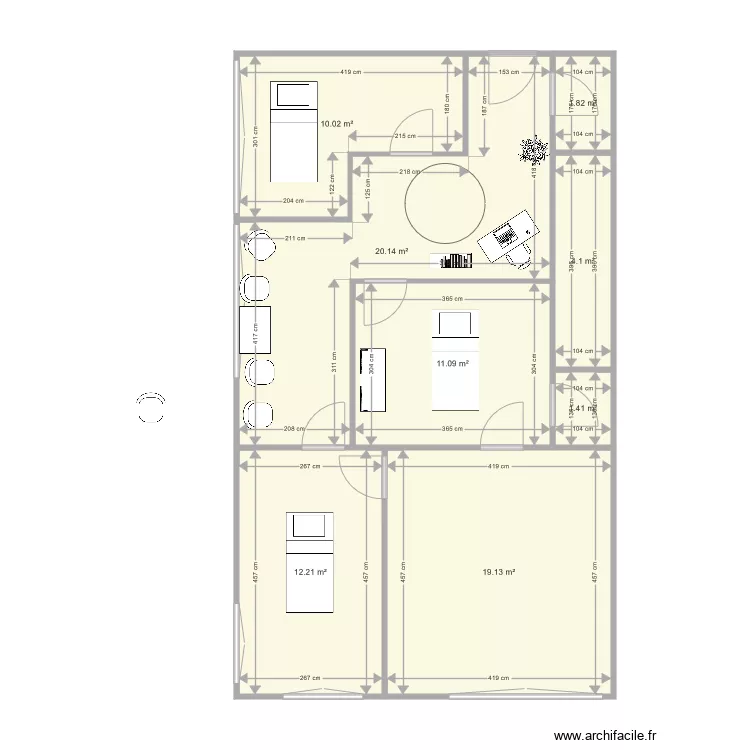 MATHILDE CHANTIER DUPONT. Plan de 