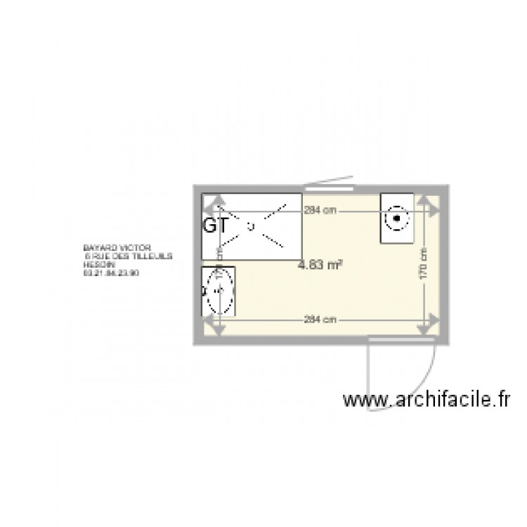 BAYARD VICTOR. Plan de 0 pièce et 0 m2