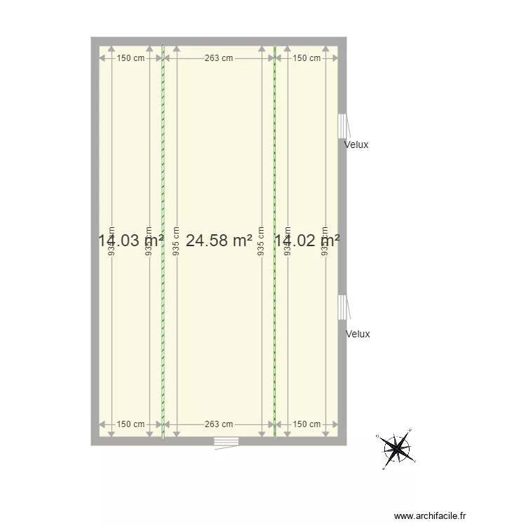 Plan &eacute;tage. Plan de 