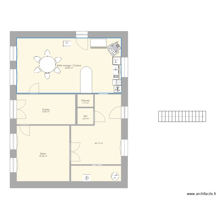 RDC test aménagement G. Plan de 0 pièce et 0 m2