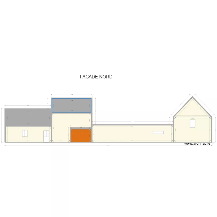 FACADE NORD. Plan de FACADE NORD. Plan de