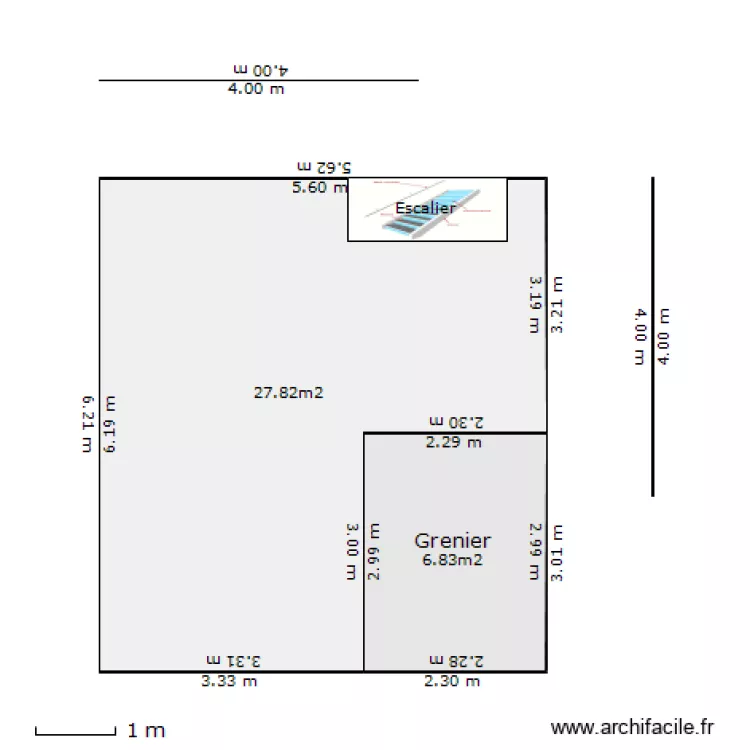 Combles 05-2011 Grde Pièce avec Velux. Plan de Combles 05-2011 Grde Pièce avec Velux. Plan de