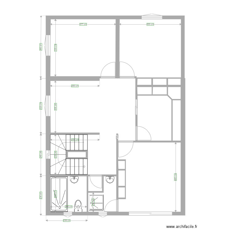 1Er etage. Plan de 0 pièce et 0 m2