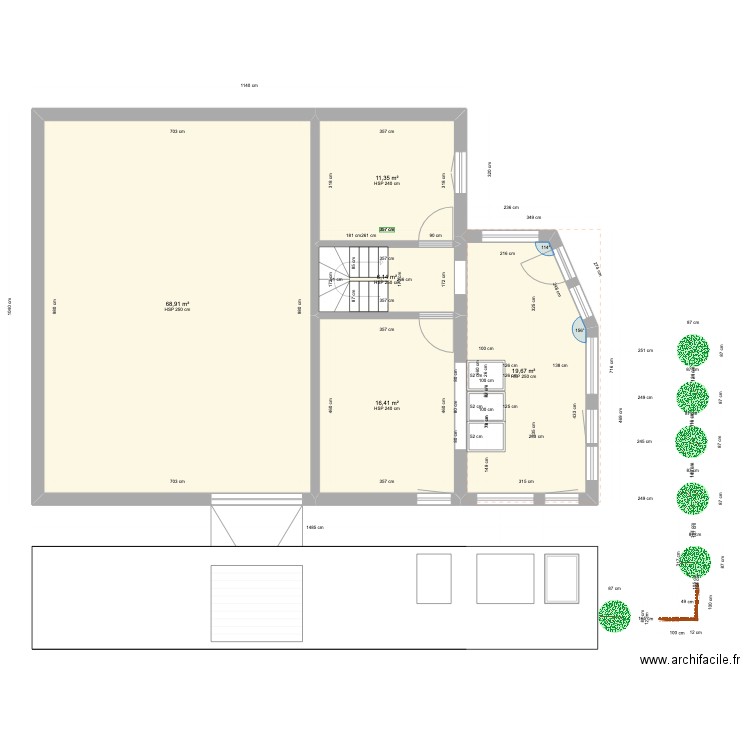 saint jorioz. Plan de 5 pièces et 122 m2