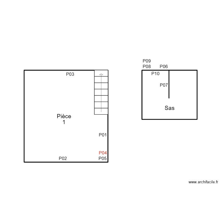 TREFFIAGAT MONFORT. Plan de 2 pièces et 18 m2