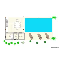 cuisine été + piscine