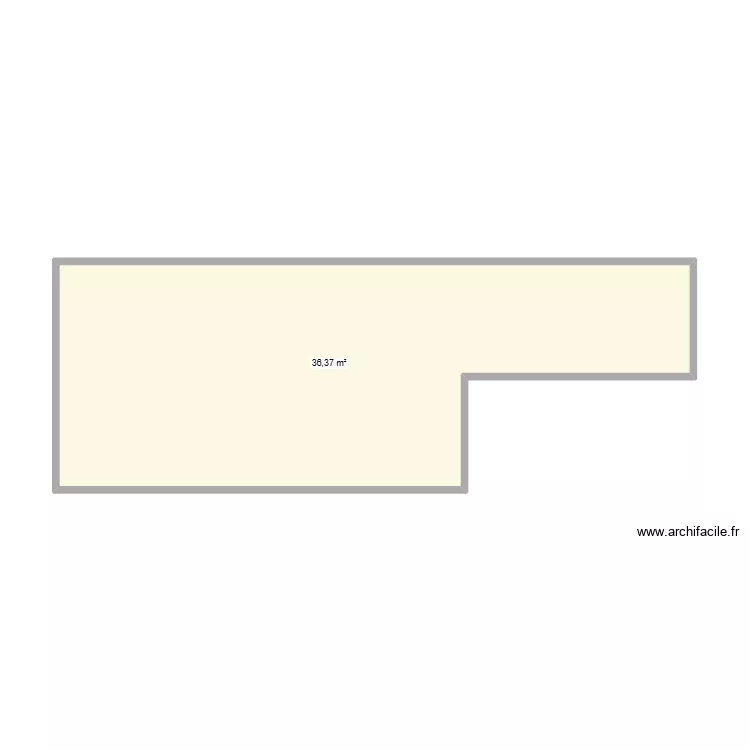 Test terrasse. Plan de 1  et 36 m²
