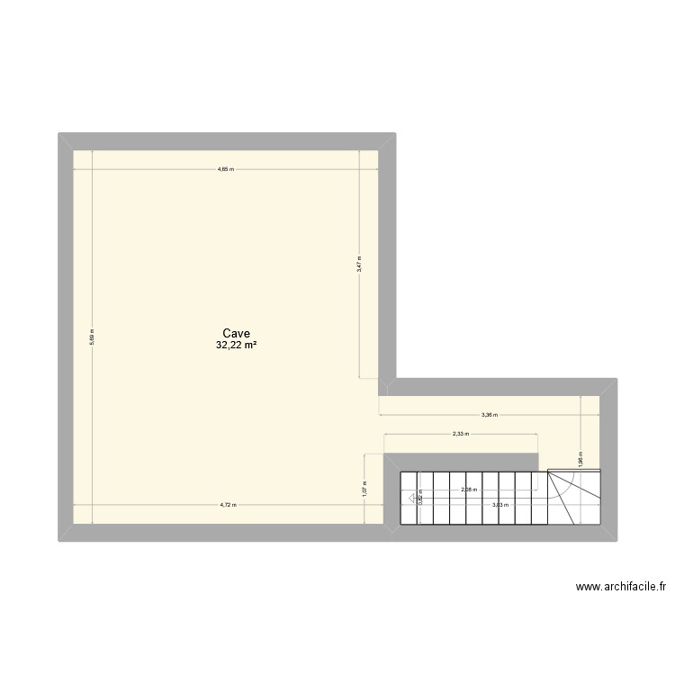SCI VALOU - LENS. Plan de 1 pièce et 32 m2
