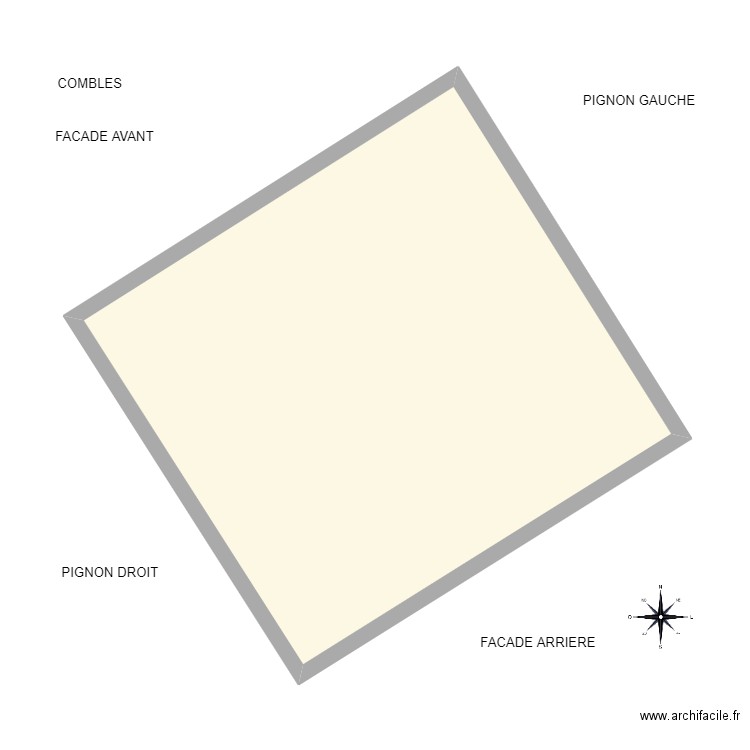 plan COMBLES Benmiloud . Plan de 1 pièce et 59 m2