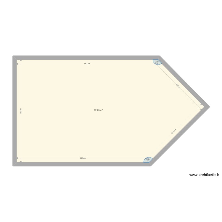 projet technologie. Plan de 1 pièce et 77 m2