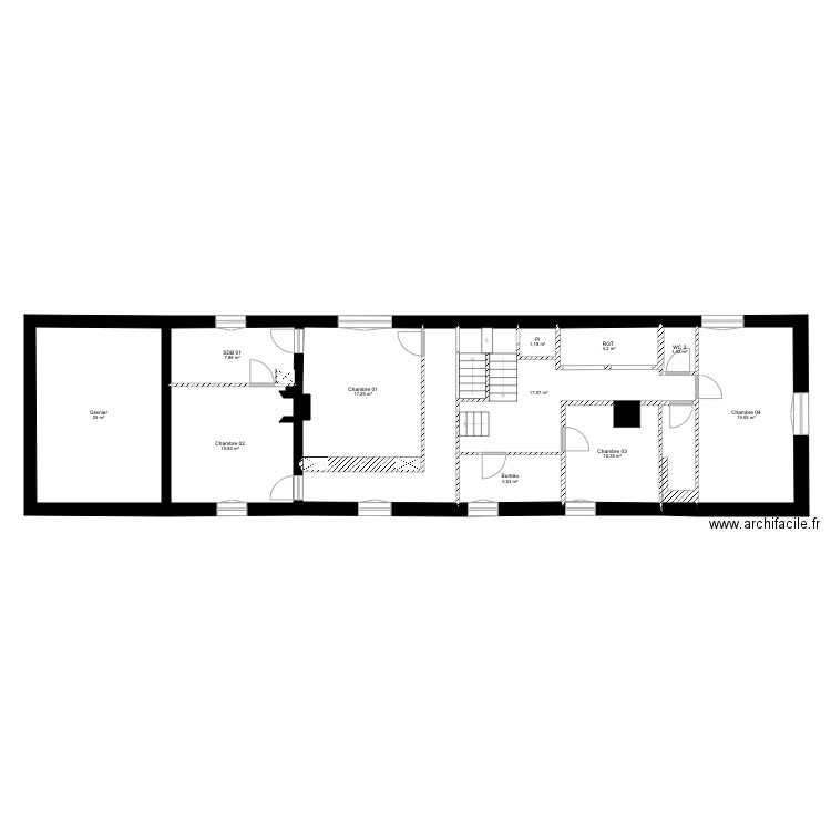 Actuel Rouen R1. Plan de 13 pièces et 136 m2