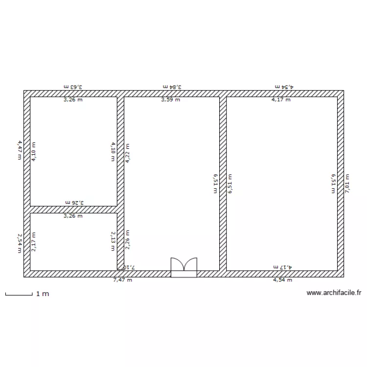 Maison de Maitre. Plan de 