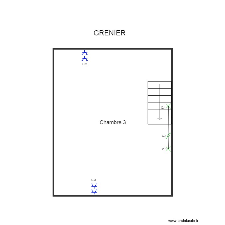 GRENIER 2. Plan de 0 pièce et 0 m2