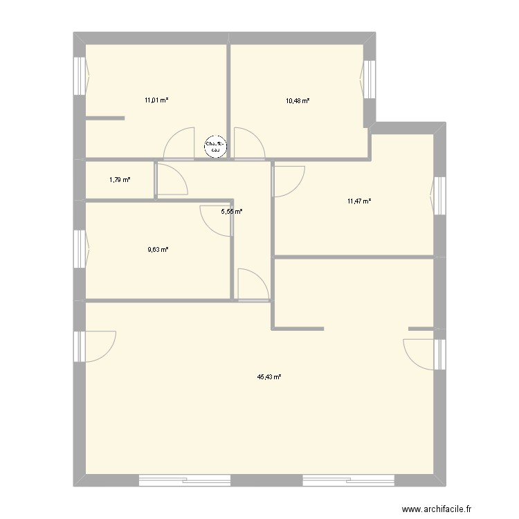 plan définit pour construction. Plan de 7 pièces et 95 m2