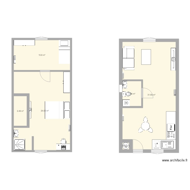 RDC et étage Framboise. Plan de 0 pièce et 0 m2