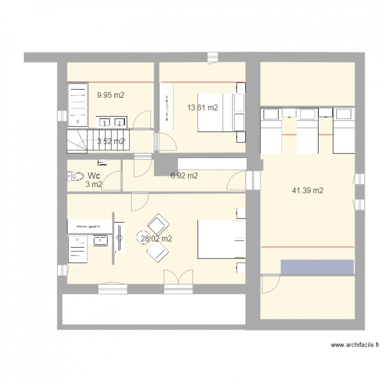 CL etage 2 1. Plan de 0 pièce et 0 m2