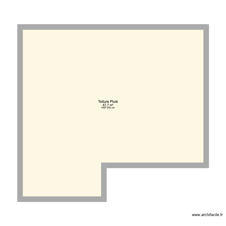 Toiture Pluie. Plan de 0 pièce et 0 m2
