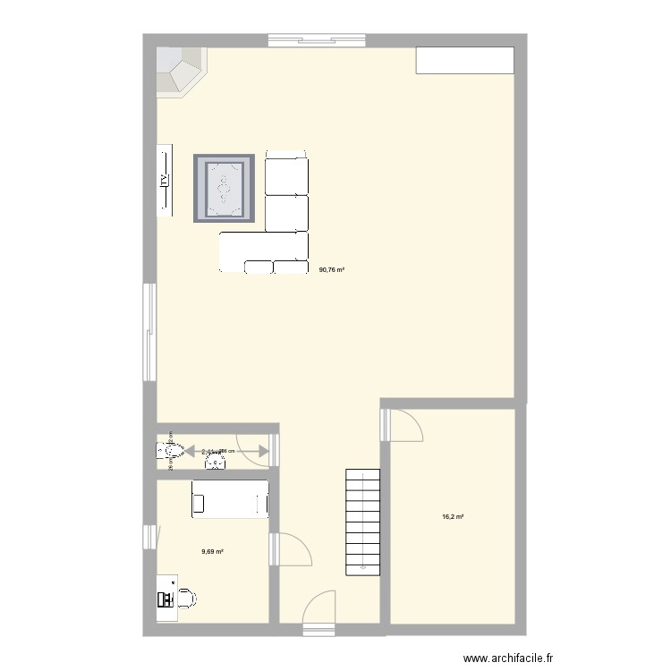 Maison . Plan de 4 pièces et 119 m2
