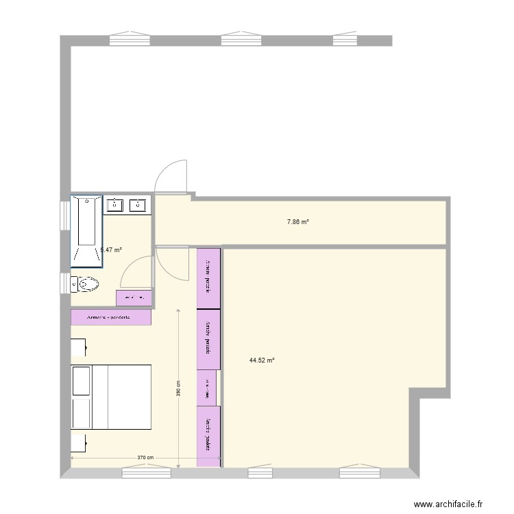 suite parentale 1   15 mai 18. Plan de 0 pièce et 0 m2