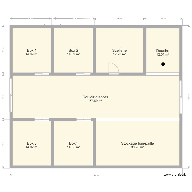 Écurie . Plan de 0 pièce et 0 m2