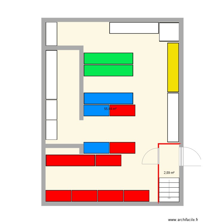 Essai8. Plan de 2 pièces et 58 m2