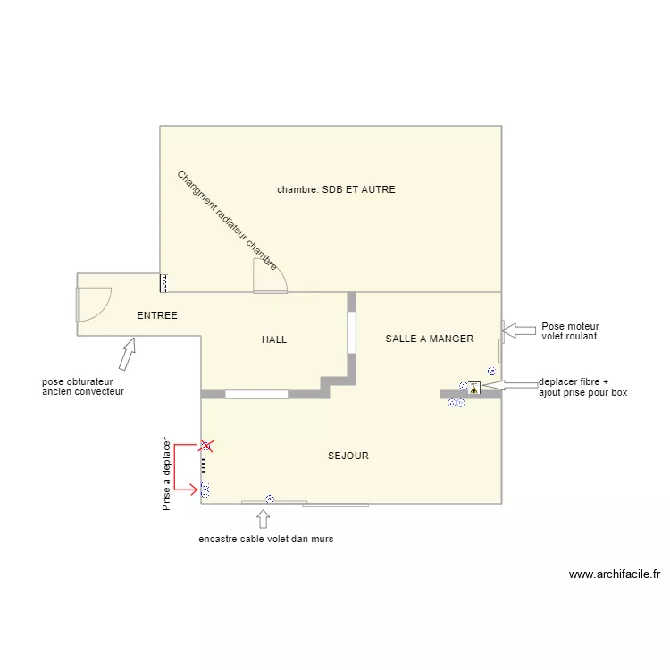 renovation Paris 13. Plan de 