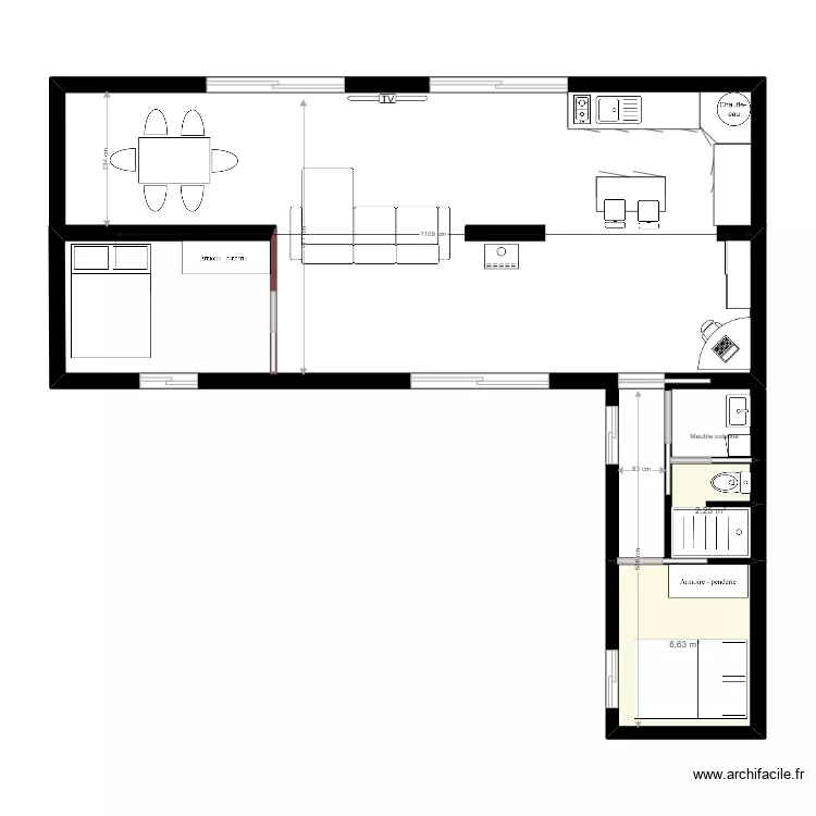 Maison 2.5 Containers. Plan de 