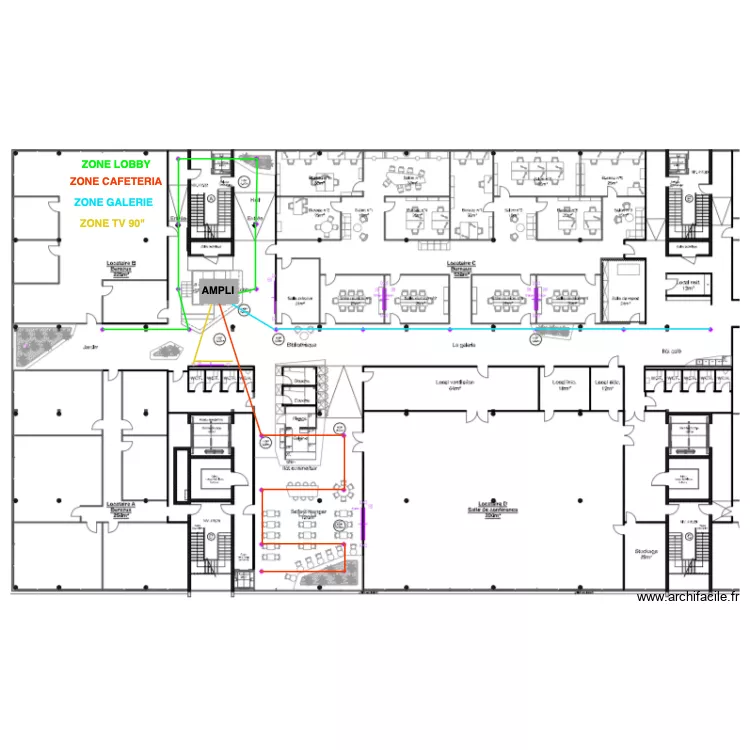 C&acirc;blage HP PLO. Plan de 