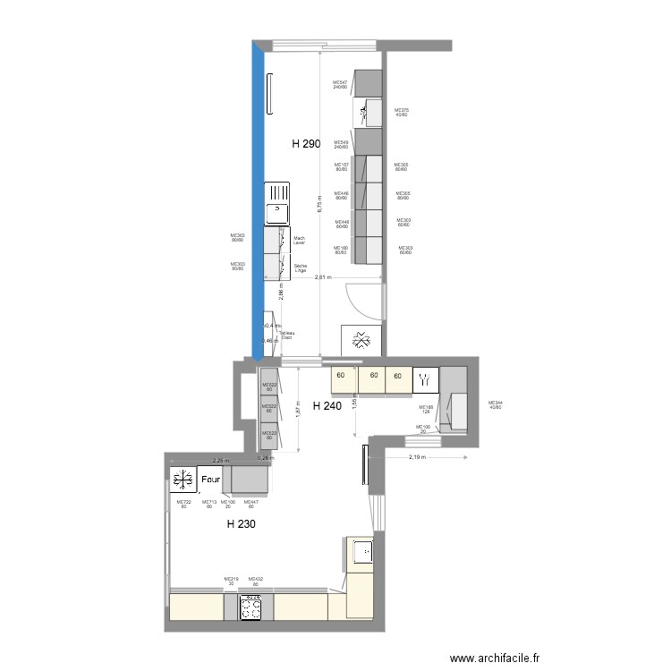 Cuisine Cysoing 2. Plan de 0 pièce et 0 m2