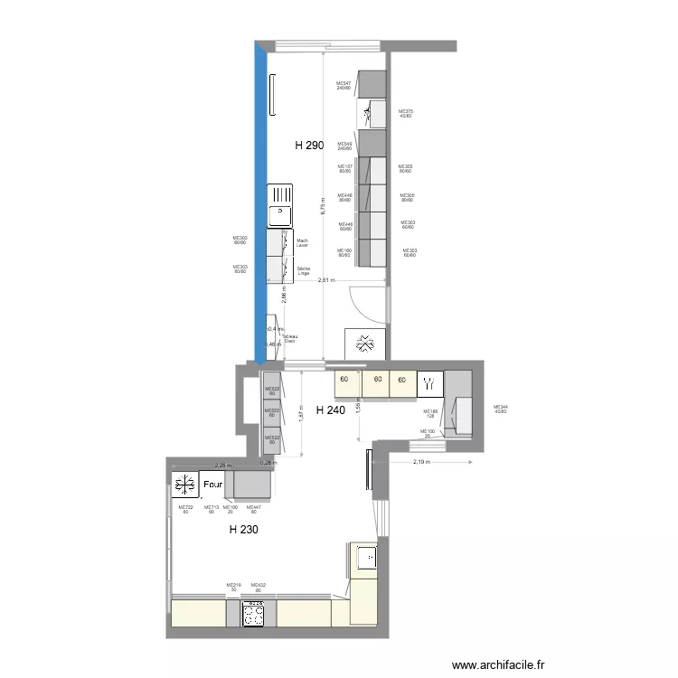 Cuisine Cysoing 2. Plan de 