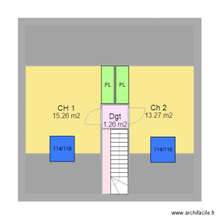 DESCAMPS Etage. Plan de 0 pièce et 0 m2