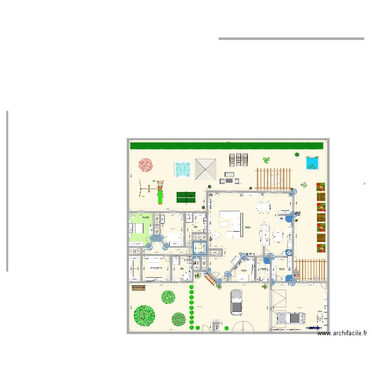 AC6. Plan de 21 pièces et 702 m2