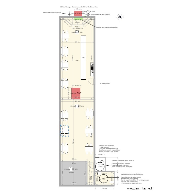 arcade roche sur yon  travaux. Plan de 5 pièces et 145 m2