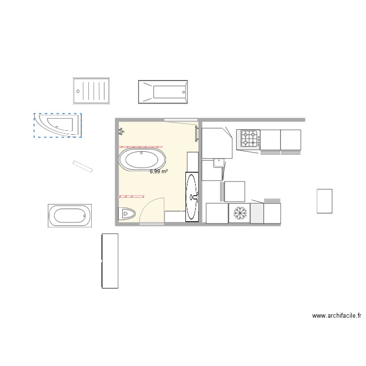 SDB 8 32. Plan de 0 pièce et 0 m2