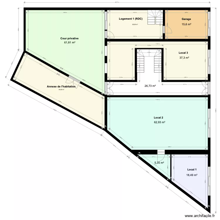 Rdc Foch avant. Plan de 