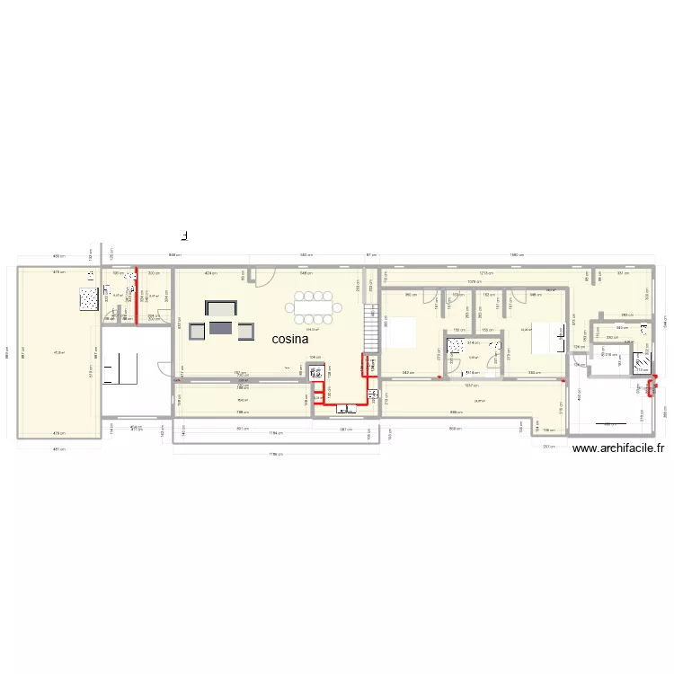 escalier xwa. Plan de 