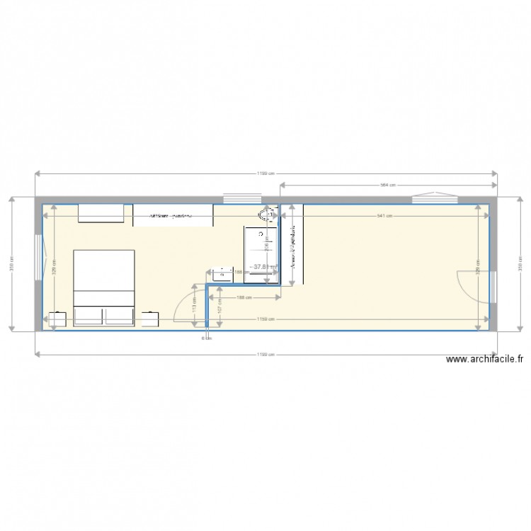 extension. Plan de 0 pièce et 0 m2