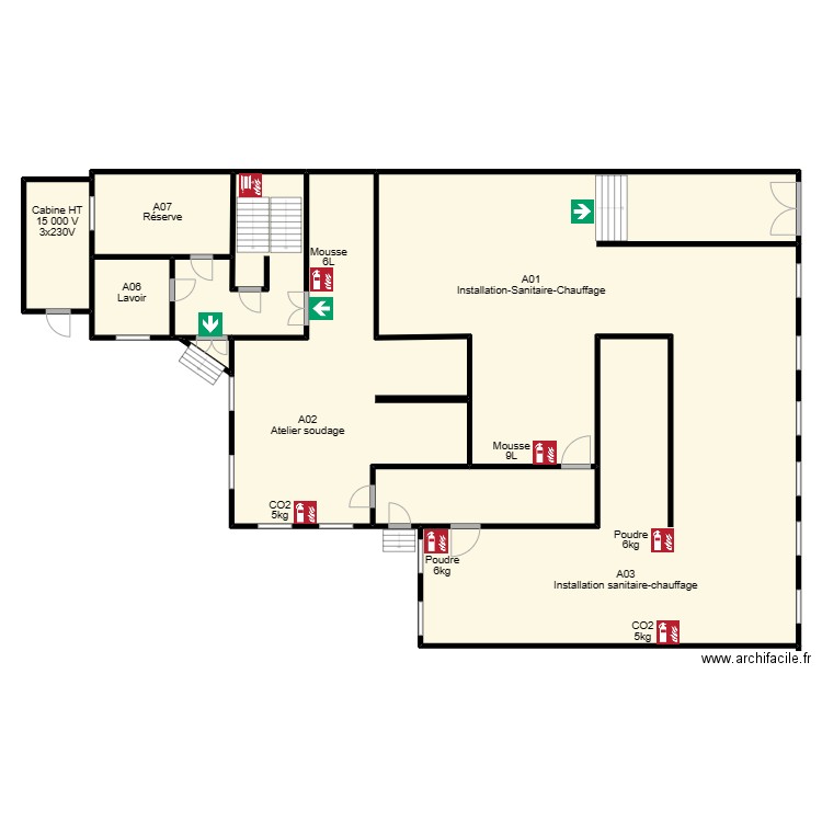 IDBHBlocAniveau0. Plan de 8 pièces et 477 m2