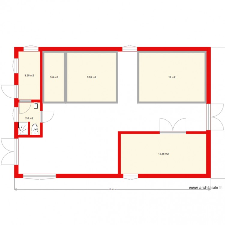 Brasserie 4 avec installations. Plan de 0 pièce et 0 m2