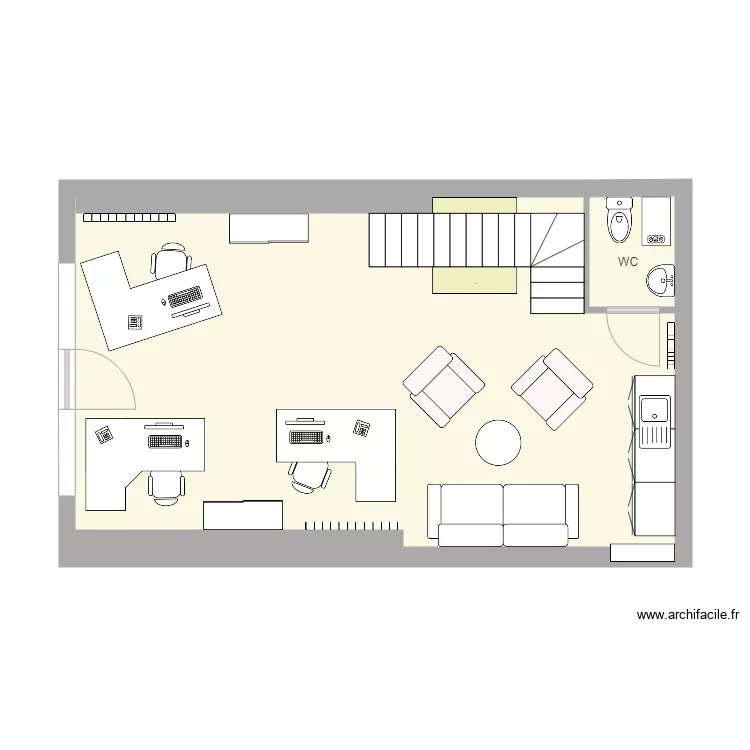 IDservice Rez de chauss&eacute;e . Plan de 