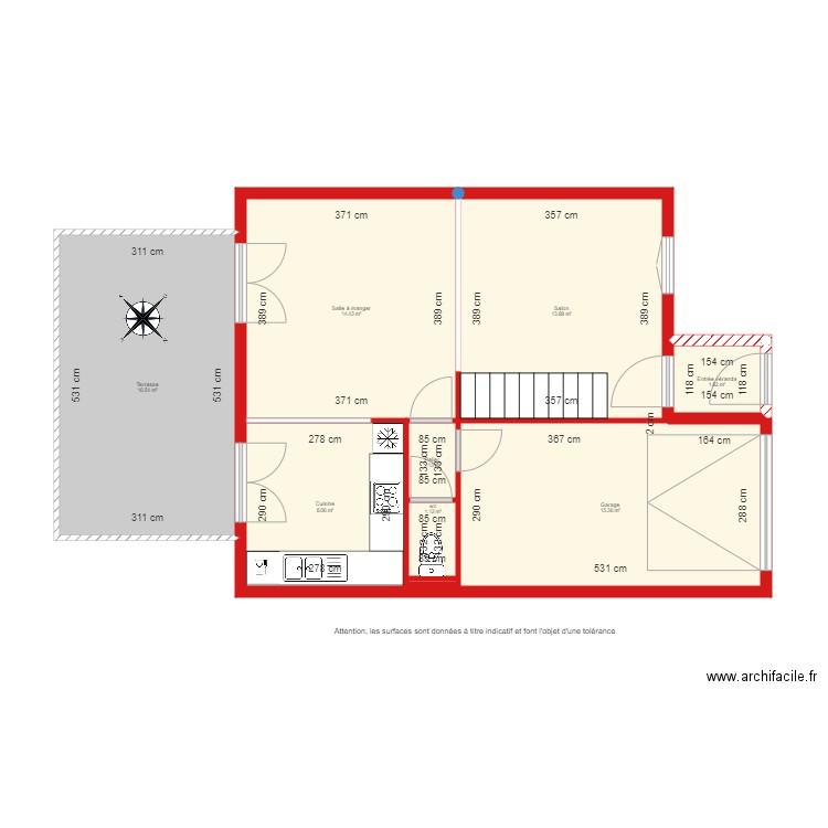 BI 3985 RDC coté . Plan de 0 pièce et 0 m2