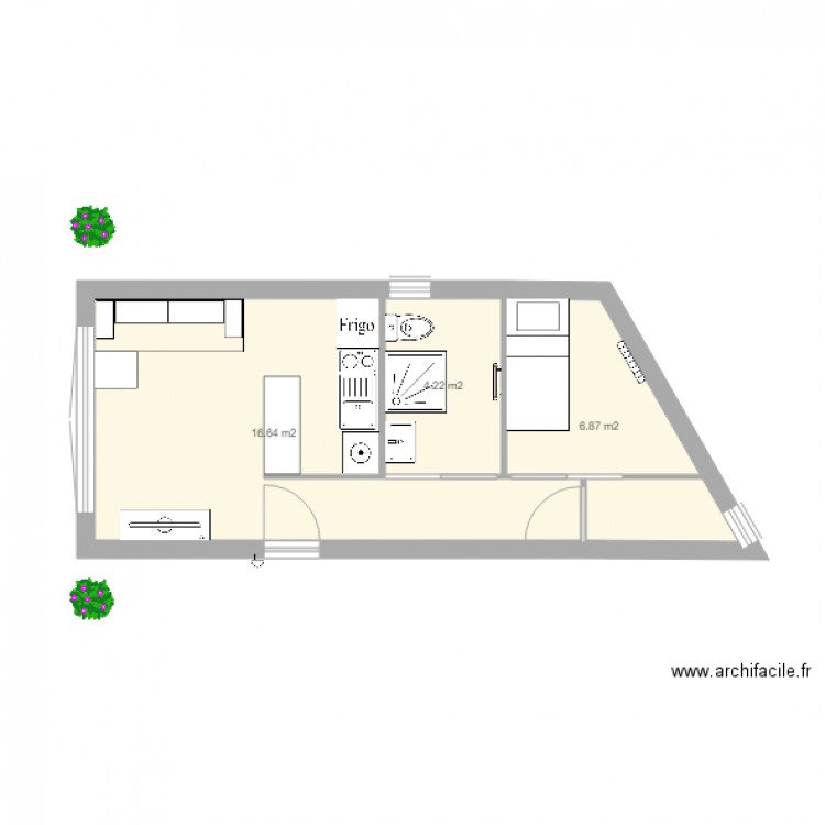 Garage 2. Plan de 0 pièce et 0 m2