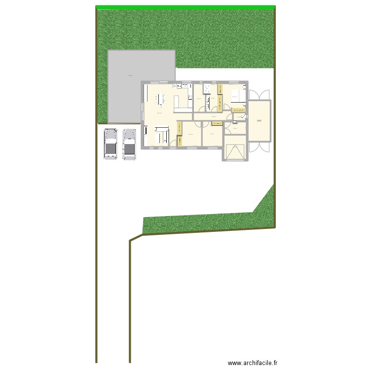 definitif meublé. Plan de 12 pièces et 199 m2