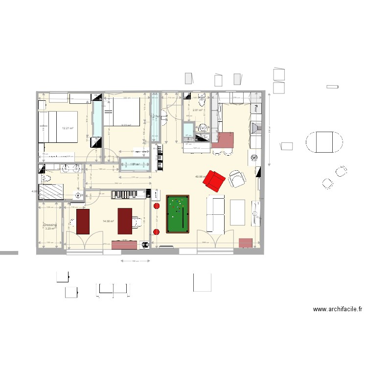 Plan appartement Crocki rev 3401. Plan de 0 pièce et 0 m2