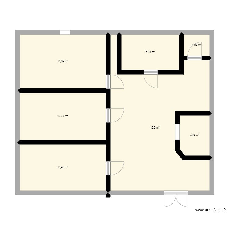 plan de l entreprise. Plan de 7 pièces et 91 m2