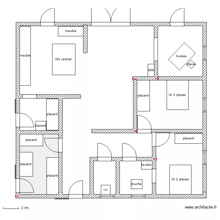 maison canda 1. Plan de 