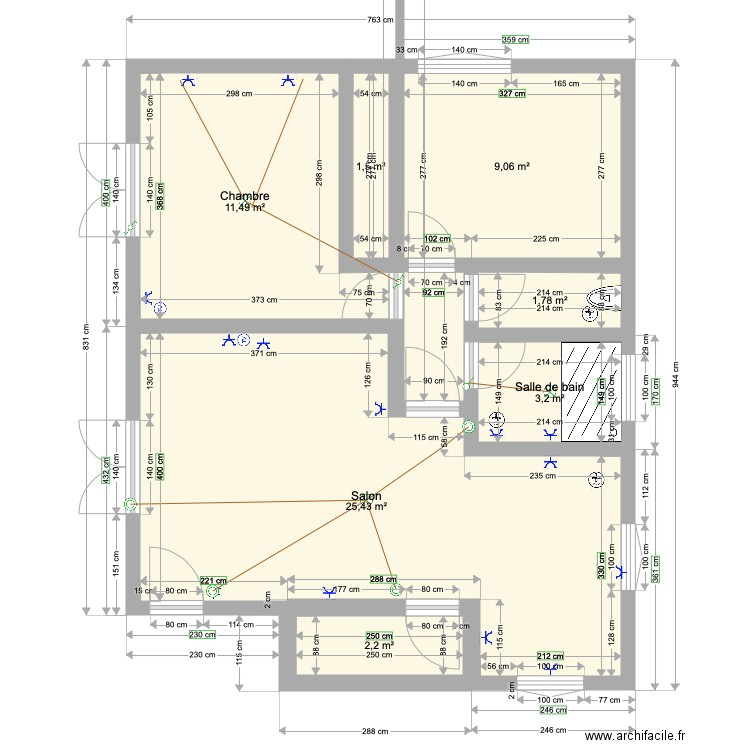 appart bas APRES1. Plan de 0 pièce et 0 m2