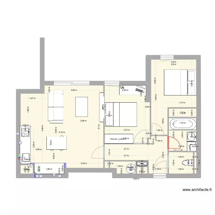 Appartement cuisine v2. Plan de Appartement cuisine v2. Plan de