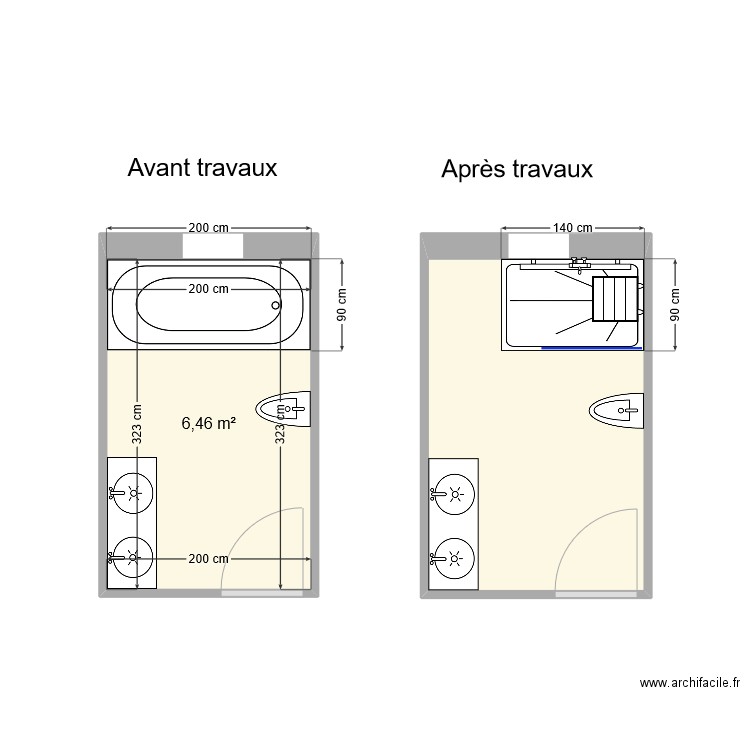 KUKOLJ. Plan de 2 pièces et 13 m2